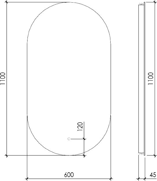 Мебель для ванной комнаты Armadi Art Flat 100 подвесная, dark oak