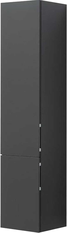 Шкаф пенал для ванной Aquanet Алвита 35 L серый антрацит