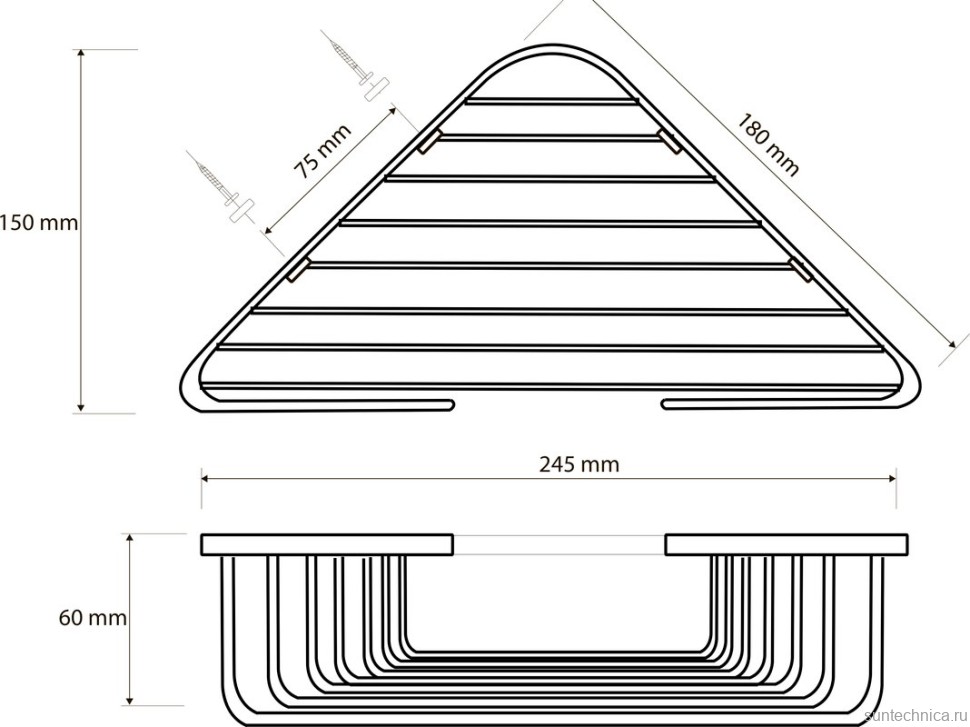 Полка Bemeta Cytro 102308120 black