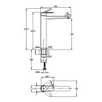 Смеситель для раковины Cersanit Лара (Lara) 68153 хром