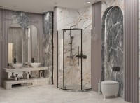 Душевой уголок Ambassador Ritz 112011202 90х90 см, профиль черный