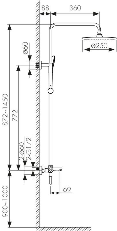 Душевая стойка Kaiser Cezar 05182
