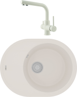 Комплект Мойка Lemark Lacha 620 9910052 жасмин + Смеситель Comfort LM3061PJS жасмин