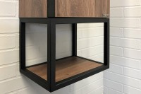 Шкаф пенал для ванной Comforty Равенна Лофт 35 дуб темно-коричневый