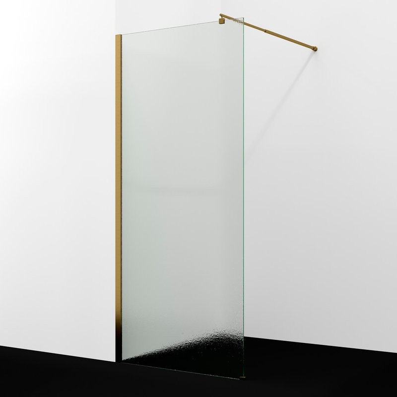 Душевая перегородка Wasserkraft Rur 30W 120 см, профиль матовое золото, стекло текстурное