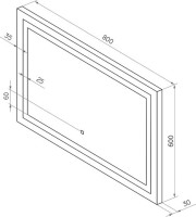 Зеркало CONTINENT Rimini 80х60 с подсветкой