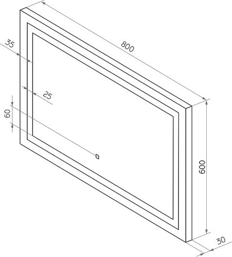 Зеркало CONTINENT Rimini 80х60 с подсветкой