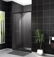 Душевая дверь в нишу BelBagno Uno -195 BF 1 120 C Nero профиль черный, стекло прозрачное
