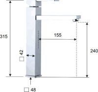 Смеситель для раковины Remer Qubika Q11L