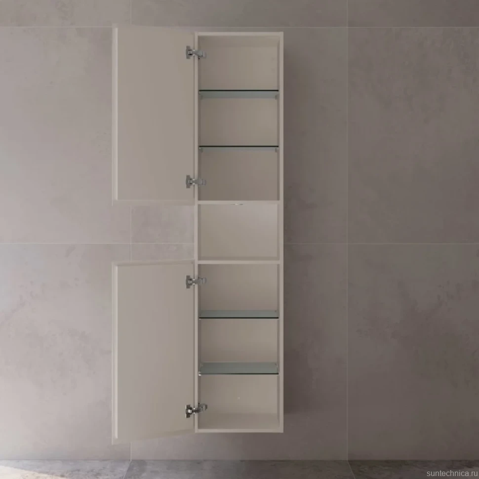 Шкаф пенал для ванной Keuco Stageline 32831 L, кашемир, с подсветкой