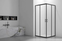Душевой уголок Veconi Rovigo RV-101B 90x90, профиль черный