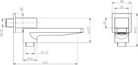 Излив BelBagno Romano ROM BCA CRM для ванны с душем