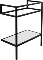 Консоль с раковиной STWORKI Эстфолл 70, черный муар 11070-KL