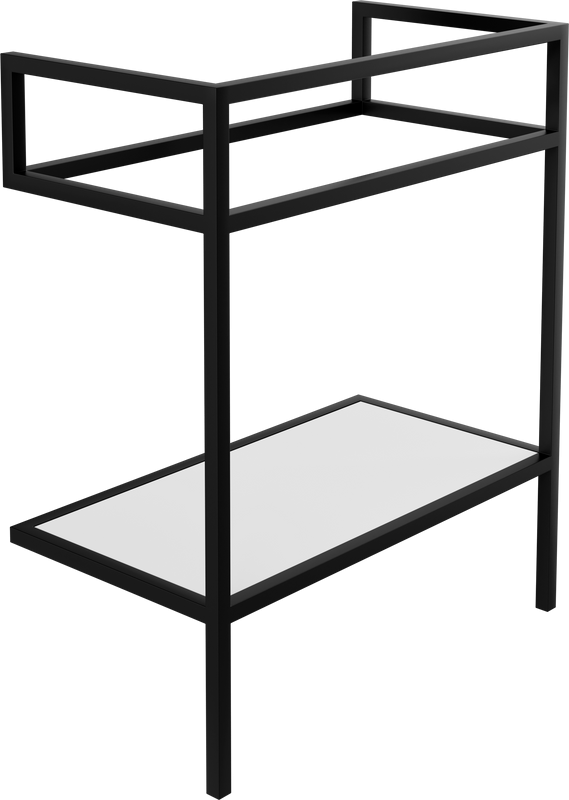 Консоль с раковиной STWORKI Эстфолл 70, черный муар 11070-KL