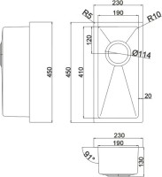 Дополнительная мойка Emar PVD A EMB-126A PVD Nano Dark