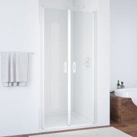 Душевая дверь в нишу Vegas Glass E2P 85 01 01 профиль белый, стекло прозрачное