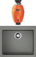 Комплект Мойка Omoikiri Bosen 57-GR leningrad grey + Измельчитель Nagare 1000