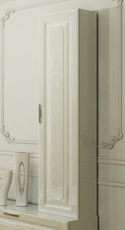 Шкаф пенал для ванной Aqwella 5 stars Империя П35 подвесной белый глянец