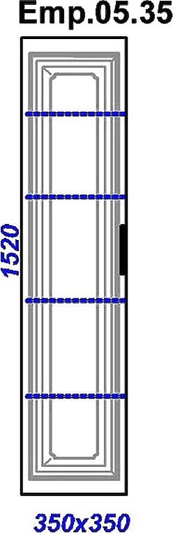 Шкаф пенал для ванной Aqwella 5 stars Империя П35 подвесной белый глянец