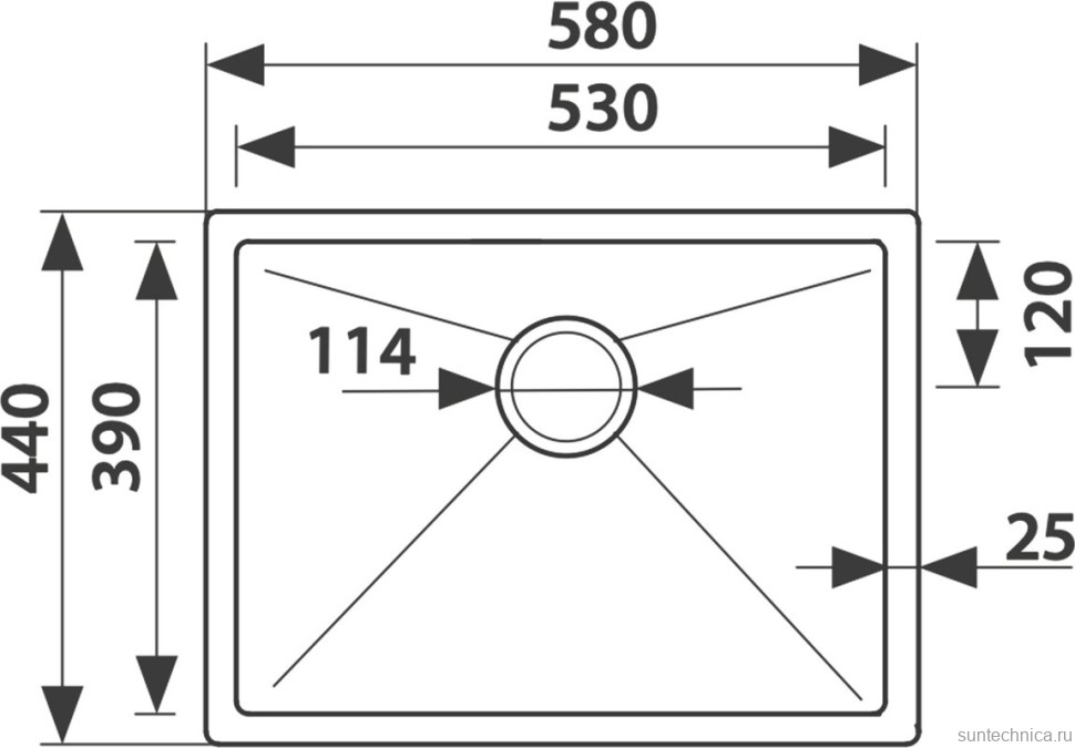Мойка кухонная Kaiser KSM-5845 графит