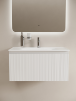 Тумба с раковиной Sancos Code 80 подвесная, белая