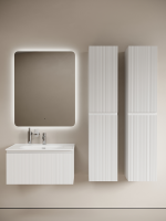 Тумба с раковиной Sancos Code 80 подвесная, белая