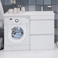 Тумба с раковиной Emmy Джерси 120 R, под стиральную машину