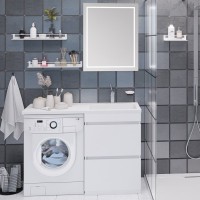 Тумба с раковиной Emmy Джерси 120 R, под стиральную машину
