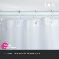 Штора для ванной IDDIS Base BR04P18i11 180х200, голубая