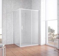 Душевой уголок Vegas Glass ZP+ZPV 130*70 01 10 профиль белый, стекло сатин