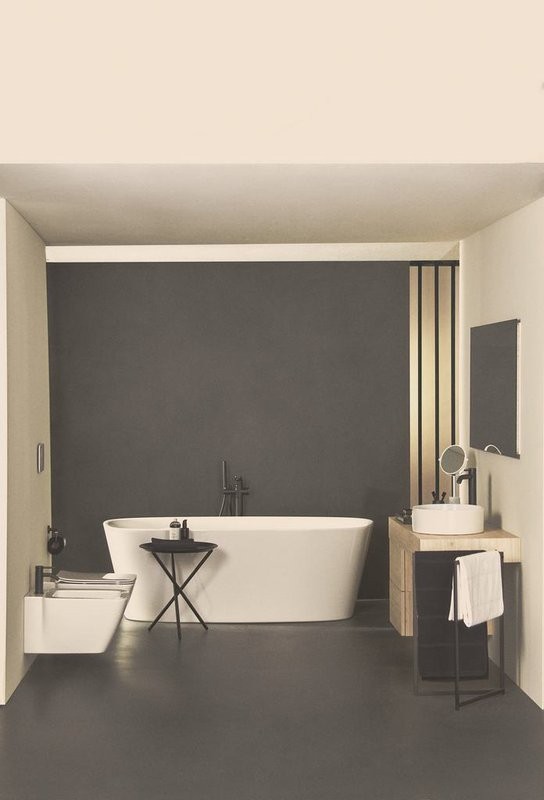 Напольный смеситель для ванны с душем Ideal Standard Tonic II A6347XG silk black