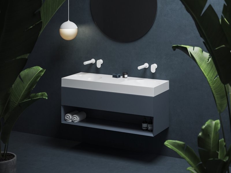 Тумба с раковиной Ravak Lite SD 120 глубоководная синяя