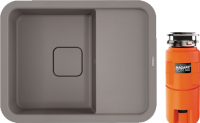 Комплект Мойка Omoikiri Tasogare 65 leningrad grey + Измельчитель Nagare slim 500