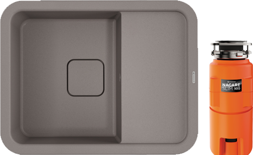 Комплект Мойка Omoikiri Tasogare 65 leningrad grey + Измельчитель Nagare slim 500