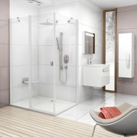 Душевой уголок Ravak Chrome CRV2-120+CPS-80 Transparent, профиль белый