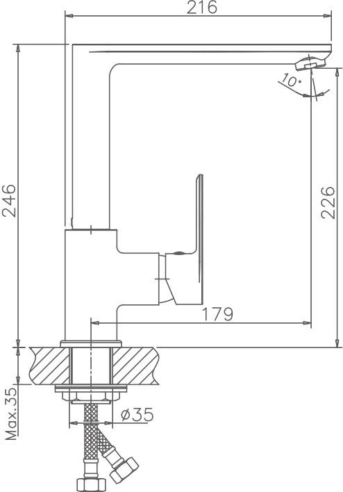 Смеситель для кухни Haiba HB505 HB70505