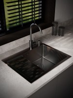 Мойка кухонная РМС MRK-6350BL-R c дозатором, графит