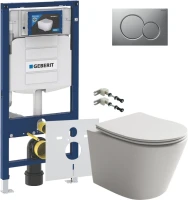 Комплект Унитаз подвесной Ceramicanova Balearica Rimless CN6000MC капучино матовый + Крепления Geberit Duofix 111.815.00.1 к стене + Звукоизоляция + Инсталляция UP 320 111.300.00.5 + Кнопка Sigma 01 115.770.JQ.5 лакированная, матовый хром