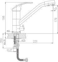 Смеситель для кухни Haiba HB21-5 HB4321-5 сатин