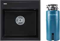 Комплект Мойка Paulmark Stepia 50 PM115051-BLM черный металлик + Измельчитель Intenso Комплект Мойка Paulmark Stepia 50 PM115051-BLM черный металлик + Измельчитель Intenso