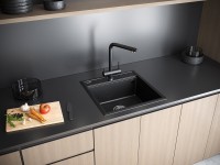 Комплект Мойка Paulmark Stepia 50 PM115051-BLM черный металлик + Измельчитель Intenso Комплект Мойка Paulmark Stepia 50 PM115051-BLM черный металлик + Измельчитель Intenso