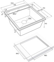 Комплект Мойка Paulmark Stepia 50 PM115051-BLM черный металлик + Измельчитель Intenso Комплект Мойка Paulmark Stepia 50 PM115051-BLM черный металлик + Измельчитель Intenso