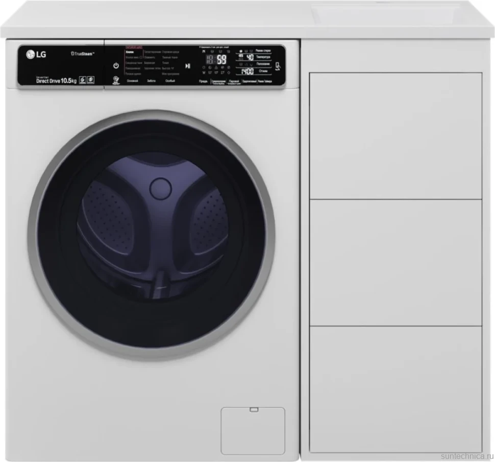 Мебель для ванной комнаты Brevita Grafit 40 R, под стиральную машину, раковина Гавана 100