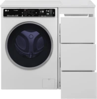 Мебель для ванной комнаты Brevita Grafit 40 R, под стиральную машину, раковина Гавана 100