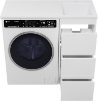 Мебель для ванной комнаты Brevita Grafit 40 R, под стиральную машину, раковина Гавана 100