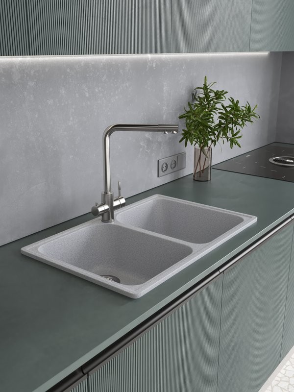 Мойка кухонная Domaci Болонья М-260-005 серая