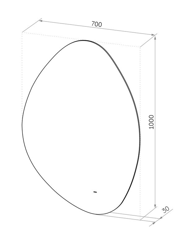 Зеркало CONTINENT Ledh Alma 70х100 см, сенсорное, с подсветкой