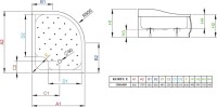 Поддон для душа Radaway Korfu E 120x90 L с сифоном
