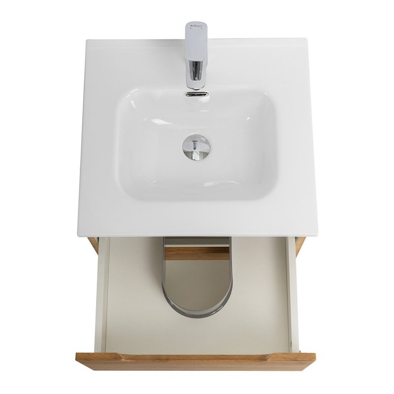 Тумба с раковиной BelBagno Etna 50 2 ящика, rovere nature