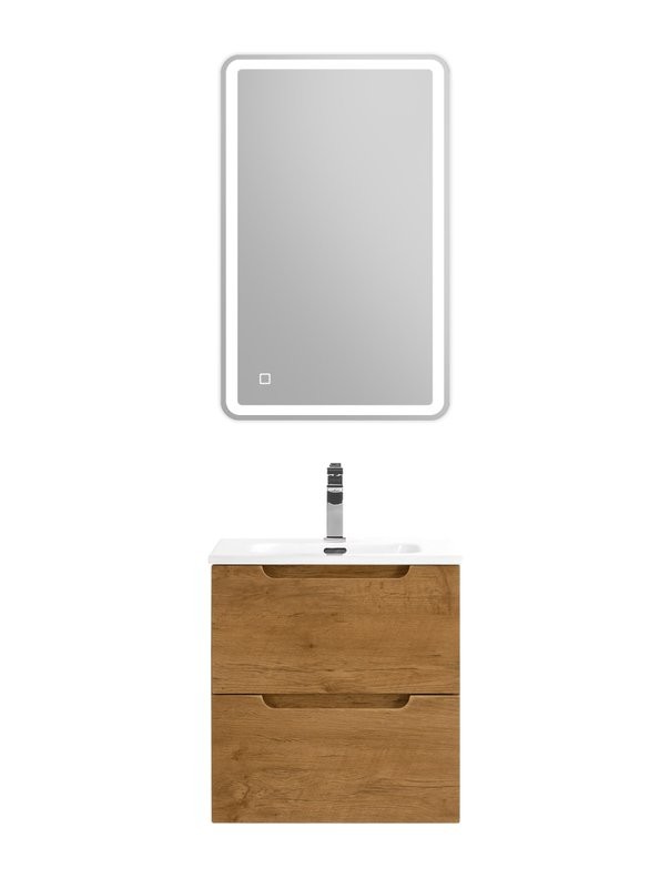 Тумба с раковиной BelBagno Etna 50 2 ящика, rovere nature